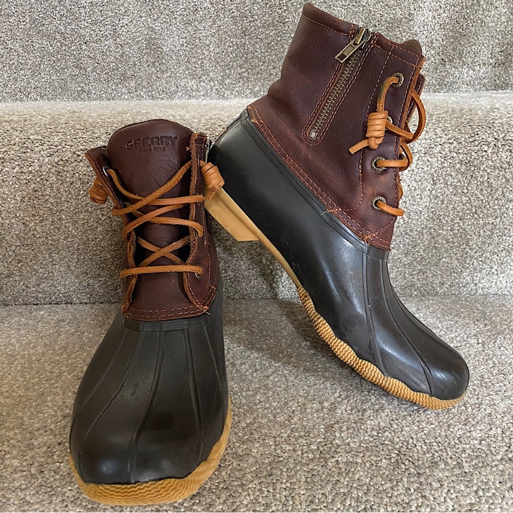 🎉SPERRY Saltwater Waterproof Boot, Women’s Size 9.5, Brown/Tan